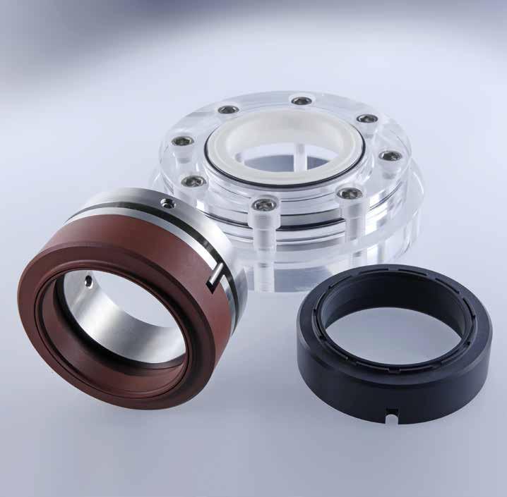 AD510 / AD520 4 3 2 1 The seals from the AD500 series are dry-running single seals. They are optionally supplied with (AD510) and without (AD520) housing parts.