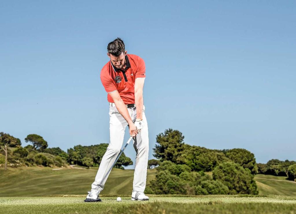 IRONS: SQUEEZE DOWN Tee the ball low so it just looks like a very good lie.