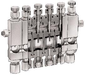 Multiple Sight Feed Valves Multiple Sight Feed Valves Needle valve assembly permits fine adjustment over the entire range,from extremely low drop rate to a stream. Generous sight viewing glass.