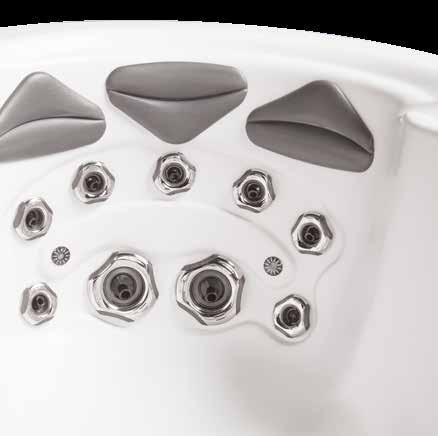 PATENTED ADJUSTABLE JETS Varying the power of your massage
