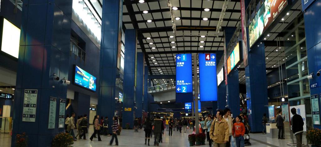 The new station concourse at Tai Wai, now used as an
