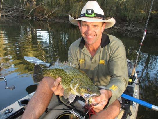 Dave is all smiles with this greenfish on a spinnerbait, rigged with a ZMan trailer.