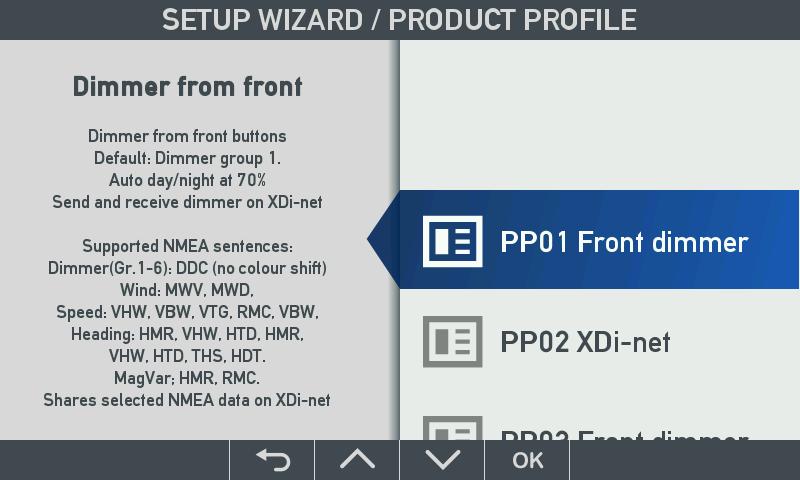 Select Product Profile (PP) The product profile (PP) in an XDi-N library contains the setup parameters for all data types supported by NMEA.