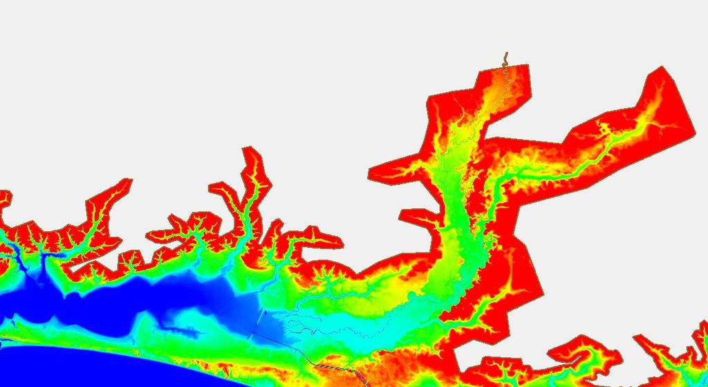Updating bathymetry along Choctawhatchee River
