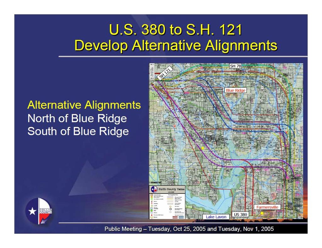 DRAFT CCSRP SH 78 Outer Loop Combo Concept DRAFT Use the purple or orange (FM 545) alignment within the blue