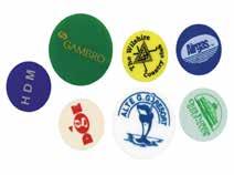 Printed Plastic Ball Markers 1 colour imprint.