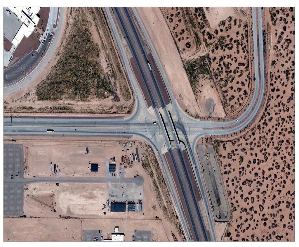 LOOP 375 at SPUR 601 DDI Description: Traditional Diamond Interchange with Texas turnarounds. Traffic Volumes 2015= 2,100 VPH (7-9am) SPUR 601.
