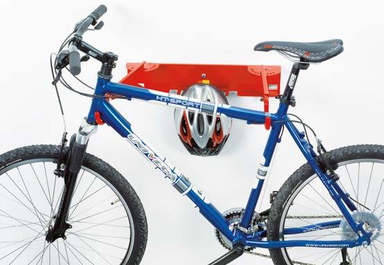 Model 3730 WALL MOUNTED BICYCLE HOLDER 3730 The rim-friendly parking space for your high-quality bicycle in garages and cellars. The bicycle is held safely by its frame.
