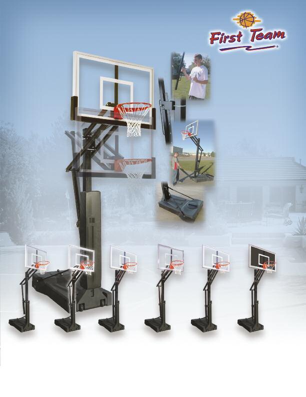 Backboards available in acrylic or glass Optional bolt-on TuffGuard backboard padding available in several colors Springs located in the extension assembly counter balance the weight of the backboard