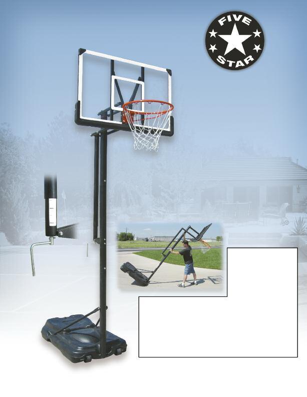 30 x 44 Clear Acrylic Backboard Flex Goal Built-In Backboard Guard Rim Height Indicator Adjustable from 10 to 7 1/2 3 Round Post The INVADER is First Team s original tip-to-roll portable basketball