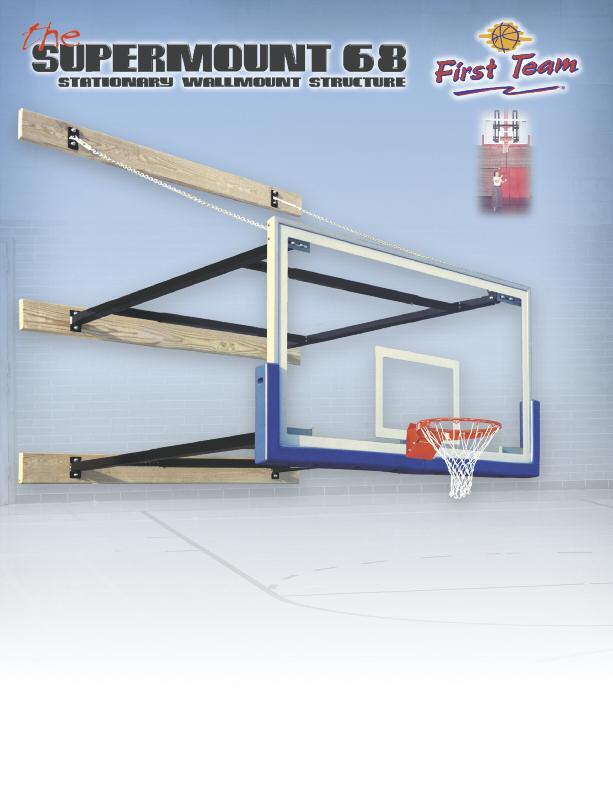 Dense Southern Yellow Pine Safety Chains Solid Square Tubing Construction With Black Powdercoat Finish Add First Team s optional backboard height adjuster for little leagues and youth camps Wall to
