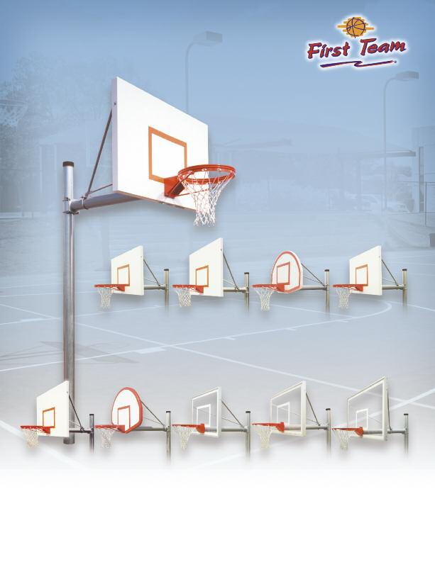 Extensive backboard selection. Backboards are available in steel, aluminum, fiberglass or clear acrylic. Sizes vary from 36 x48 to 42 x72.