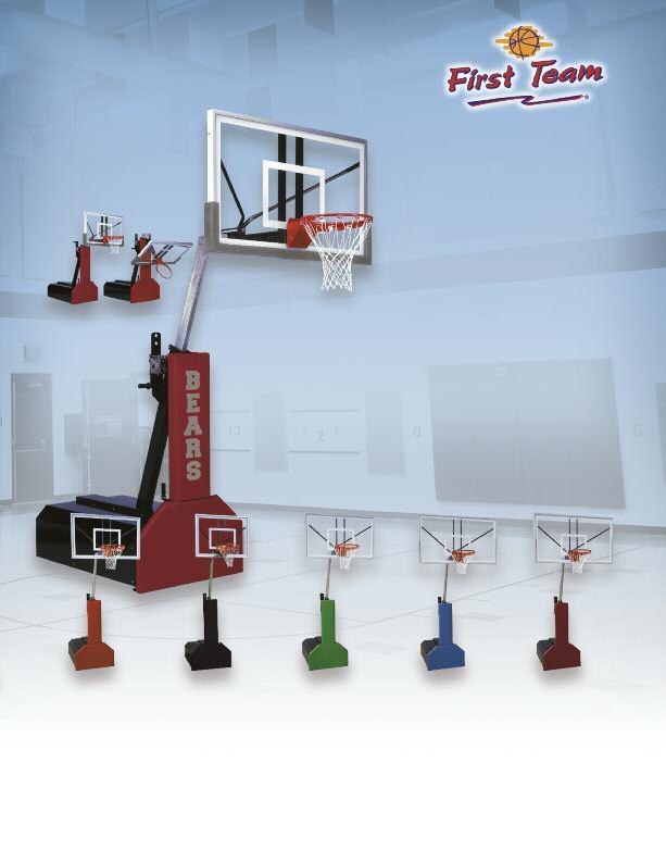 Extensive backboard selection in acrylic or tempered glass All First Team goals are direct mounted to eliminate backboard breakage when players hang on the rim Additional H-Frame backboard support