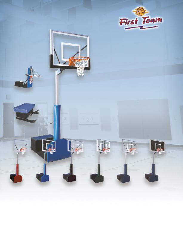 Selection of various clear acrylic and tempered glass backboards in sizes ranging from 36 x48 to 36 x60 All First Team goals are direct mounted to eliminate backboard breakage when players hang on