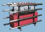 FT5020 Folding Volleyball Drill Cart Includes carrying case Measures 48 L x 22 W x 12 D x 40 H Holds