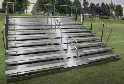 101 GSNB0521WAVP GSNB WA SERIES: STATIONARY ALUMINUM BLEACHERS Features include all the same as DF models plus: Available in 5, 8 & 10 rows high Aisles with handrails Riser