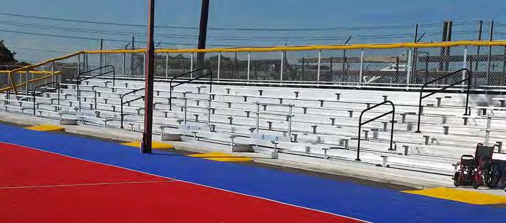 104 SPECTATOR SERIES CUSTOM BLEACHERS GARED can design and CUSTOM BUILD BLEACHERS to meet your seating needs, let us help you make the most of your space and budget.