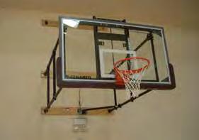 transfers the load of heavy play through the backboard to the structure 5/0 upper safety chains with heavy malleable turnbuckles provide additional support Telescopic design allows for complete