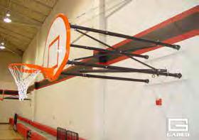 WALL MOUNT SERIES GARED FOUR-POINT WALL MOUNT SYSTEMS incorporate four point attachment for backboards with 36 x 63 or 20 x 35 mounting centers 5/0 upper safety chains with heavy malleable