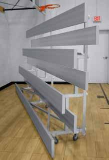 99 SPECTATOR SERIES LOW RISE TIP N ROLL BLEACHERS GARED LOW RISE TIP N ROLL SERIES BLEACHERS provide versatile seating for any indoor location that fans gather to view many different kinds of events