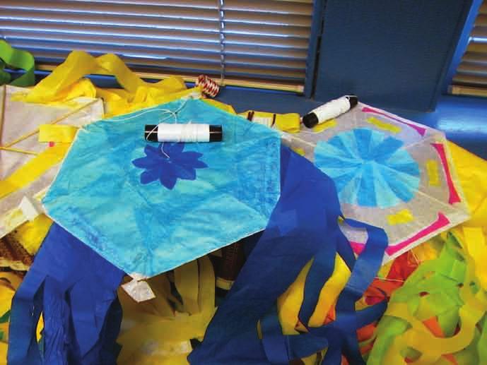 These kites were made by students