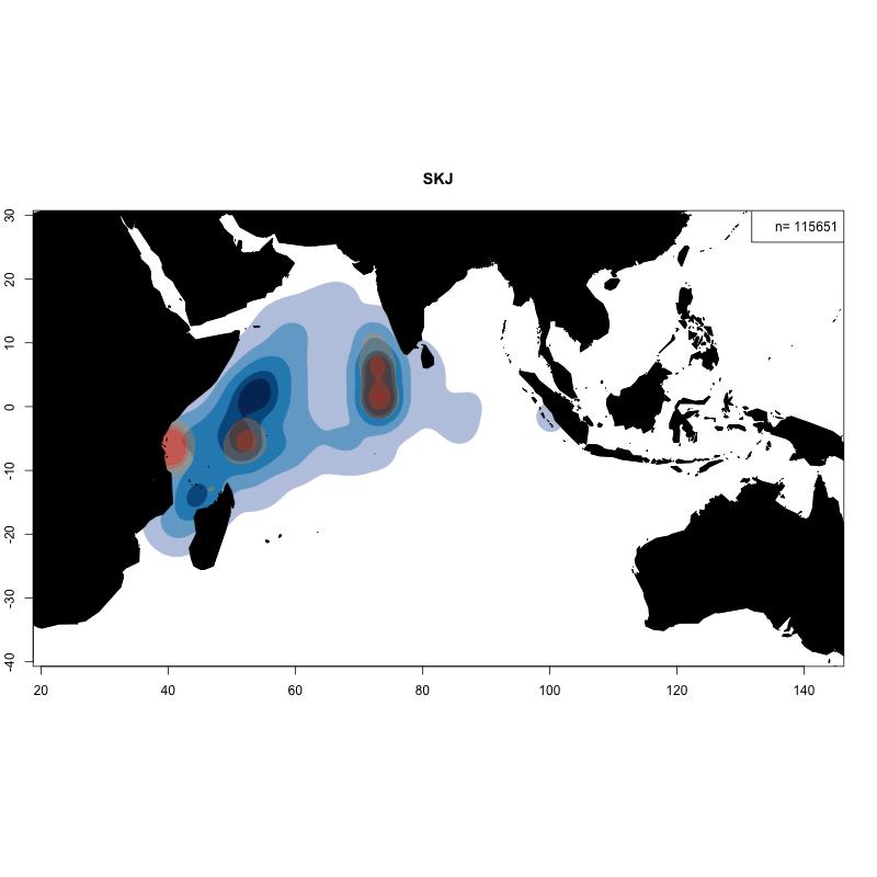 Skipjack tuna: Tagging data A total of 101,212 skipjack (representing 50.2% of the total number of fish tagged) were tagged during the Indian Ocean Tuna Tagging Programme (IOTTP). Most of them, 77.