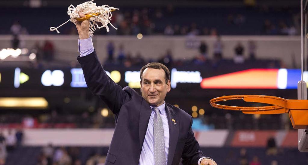 COACH K HEAD COACH 38th SEASON AT DUKE ARMY 69» COACH K BY RECORD» COACH K BY THE NUMBERS» COACH K AMONG THE ELITE Overall record 1,097-337 (.765) Record at Duke 1,024-278 (.