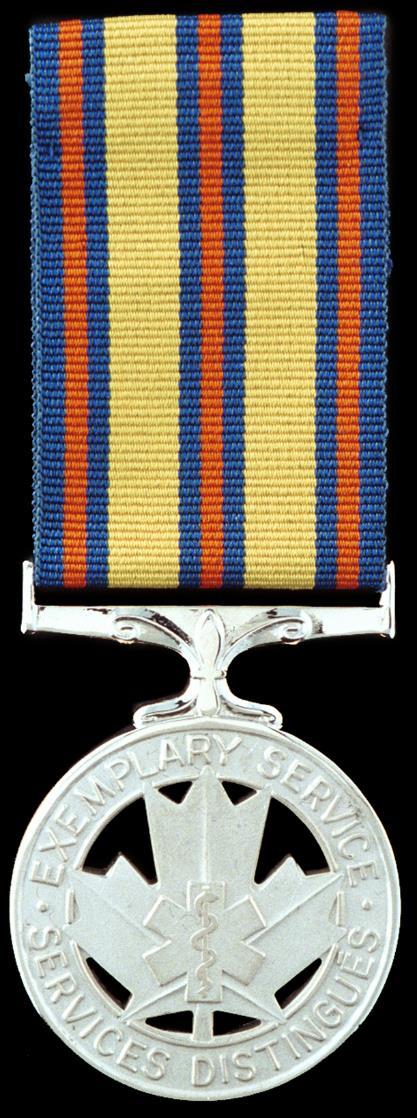 EMERGENCY MEDICAL SERVICES EXEMPLARY SERVICE MEDAL TERMS The medal was created to recognize professionals in the provision of pre-hospital emergency medical services who have performed their duties