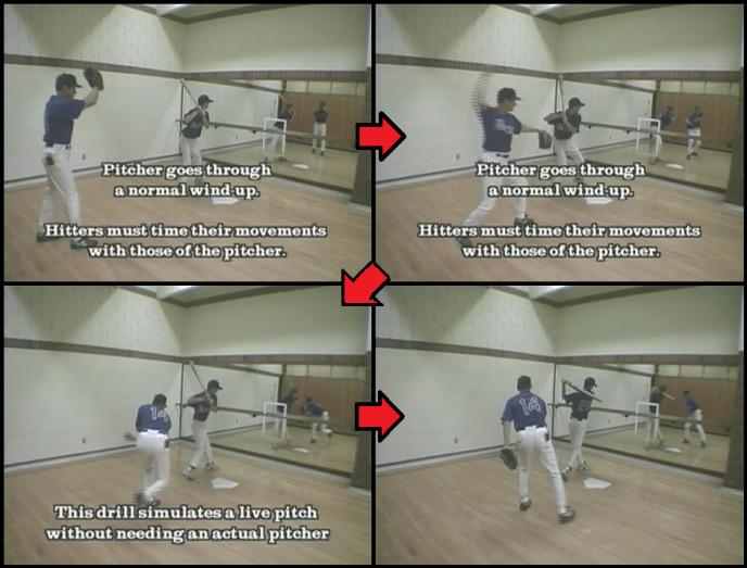 We could place balls at different spots on the strike zone so that he could work on his swing throughout that zone.