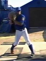 Ready Stride Backside Hands The ball should be propelled forward using the right hand (for right handed hitters).