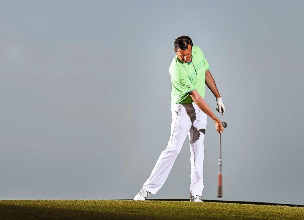 2 Hear the swish after impact Accelerate through impact and you ll find it much easier to create lag and a later hit.