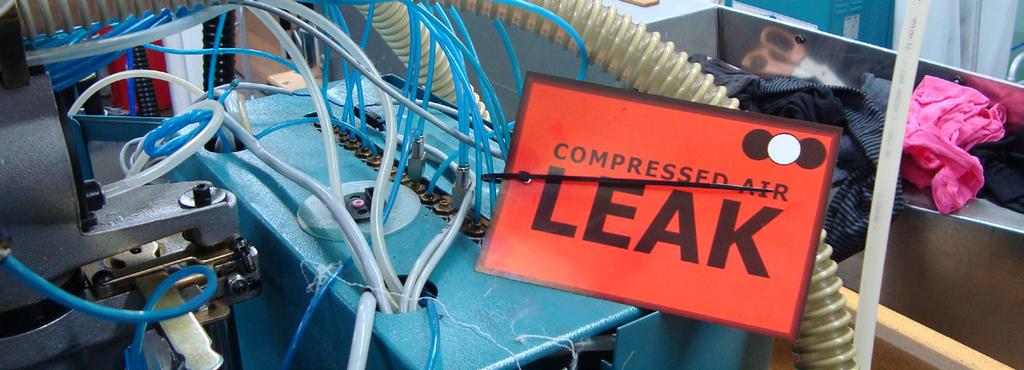 Compressed air leaks Compressed air leaks commonly account for between 20% and 50% of a textiles sites total compressed air use.