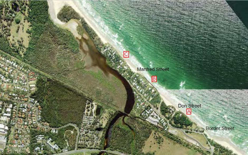 .. the Belongil Spit seawalls have incrementally added to erosion to their west (downdrift) where erosion has now (over the past few years) started to cause recession landward of the seawall