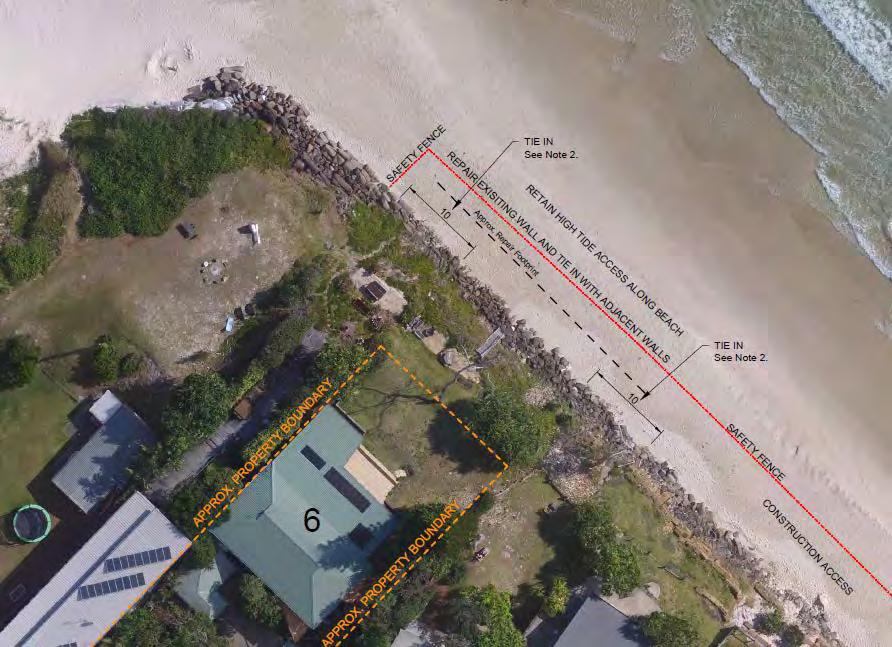 6.4. 28 and 28A Childe St It is apparent from photogrammetry profiles undertaken in the vicinity (BMT WBM 2013) that there has been a steady erosion of the beach and dunes from in front of this