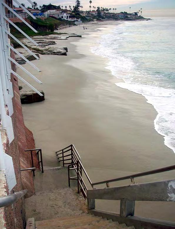 Stairway to beach in La Jolla, City of San Diego