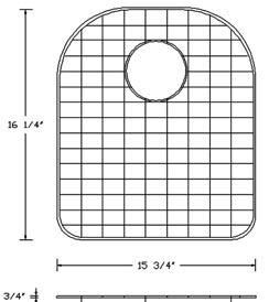 OPTIONAL ACCESSORIES SBG5448 Bottom Grids Sink grid with