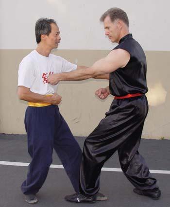This is external. Rather, the focus should be on pulling the front hand back. This allows the rear hand to punch quickly out. And since it is linked with the rest of the body, it is stronger.