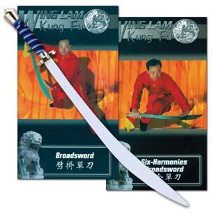 This kit includes: Two Videos: Shaolin Broadsword (VSL05), Six Harmonies Broadsword (VSL33), and a Broadsword (W017).