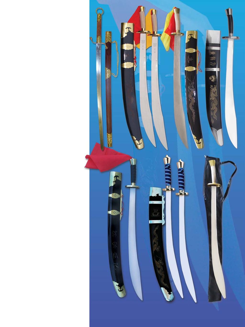 BROADSWORDS 1 Long Quan Tai Chi Dao (Shen Family) 31.5 blade; 42 Overall length; Weight: 3.51 lb; Blunt; Semi-flexible Stock #W026HQ... 139.