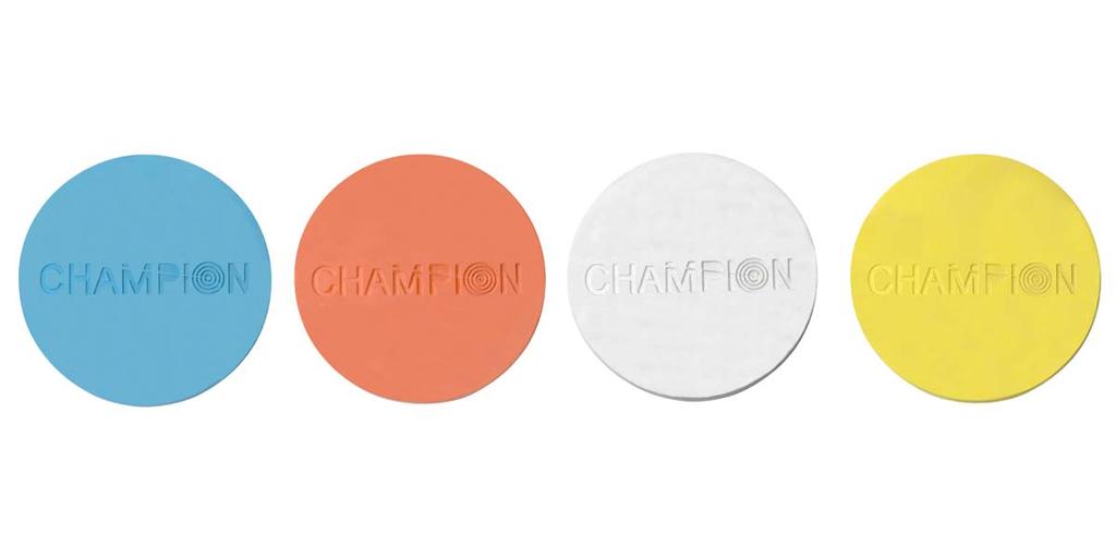TARGET SYSTEMS VisiChalk Multi-Color Targets The wildly popular VisiChalk Targets from Champion now come in a pack of three exciting new colors.