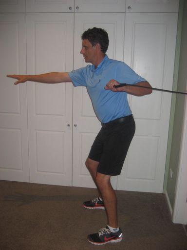 5. Standing Single Arm Cable/Resistance Band Press The golfer stands