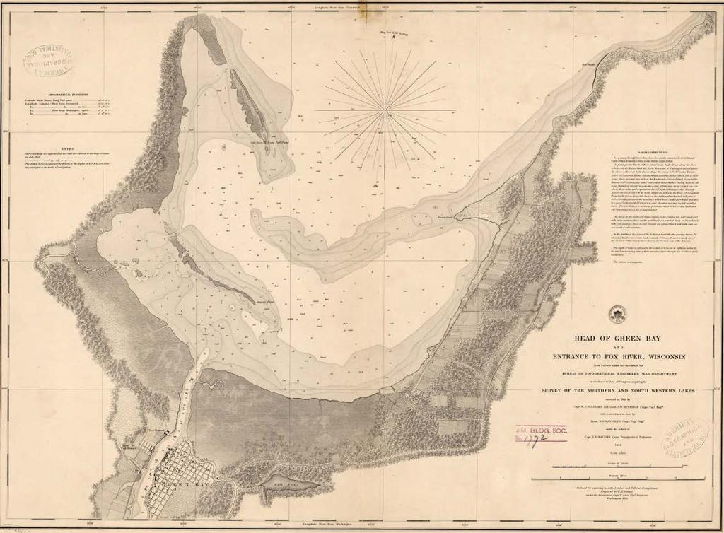 1820s Fox River Military Road Map to Fort
