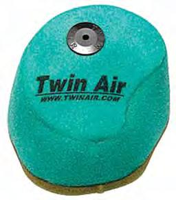 Each Twin Air fi lter is pre-oiled with Twin Air biodegradable foam fi lter oil, developed exclusively for Twin Air by Chevron Texaco.