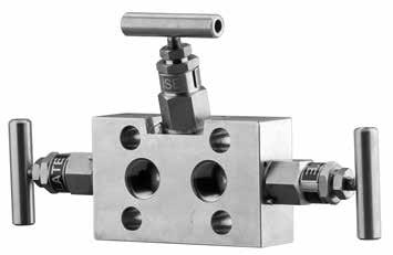Valve block For direct connection to the differential pressure transmitter VEGADIF 65 Application area The use of the valve block with inlet and outlet valves ensures the simple installation and