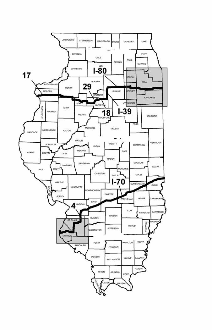 ILLINOIS WATERFOWL ZONES North Zone See page 12, North Zone for inset map &