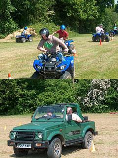 95 per head based on a minimum of 10 participants QUAD BIKING & REVERSE STEER VEHICLE Ride the quad bikes in and around our parkland setting with practice