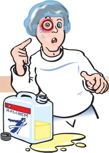 First Aid Treatment Eye Contamination Alert relevant first aider Irrigate casualty s eye using an eyewash bottle or under a gently running cold hose (or tap) lifting eye lids and
