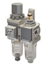 Filter regulator + Lubricator Pressure adjustment - relieving version (bar) Recommended oil Min.