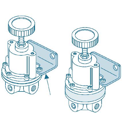 A poppet valve which is balanced by utilizing a rolling diaphragm, ensures a constant output pressure even during wide supply pressure variations.