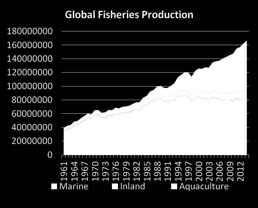 Global fish production 2014 - Total